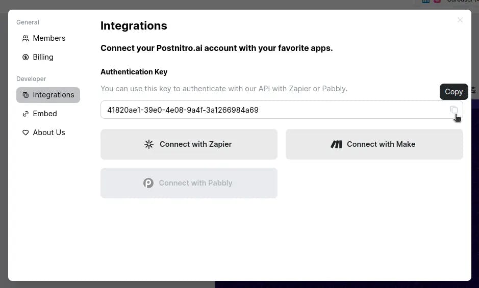 Copy Authentication Key