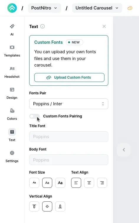 Enable Custom Font Pairing